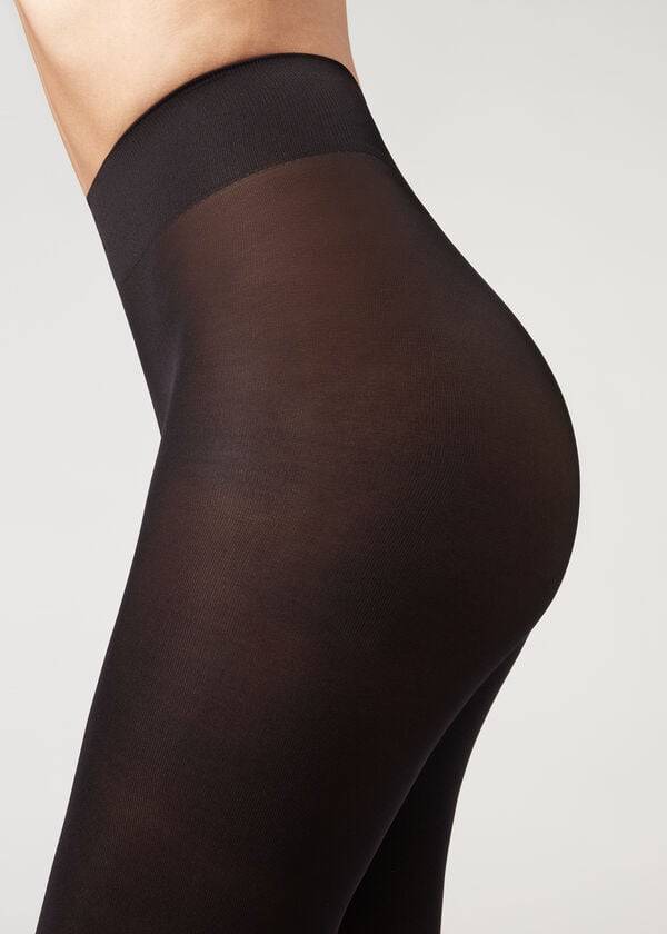 Calzedonia 50 Denier Total Komfort Soft Touch Opaque Tights Dame Sort | DK1032XF