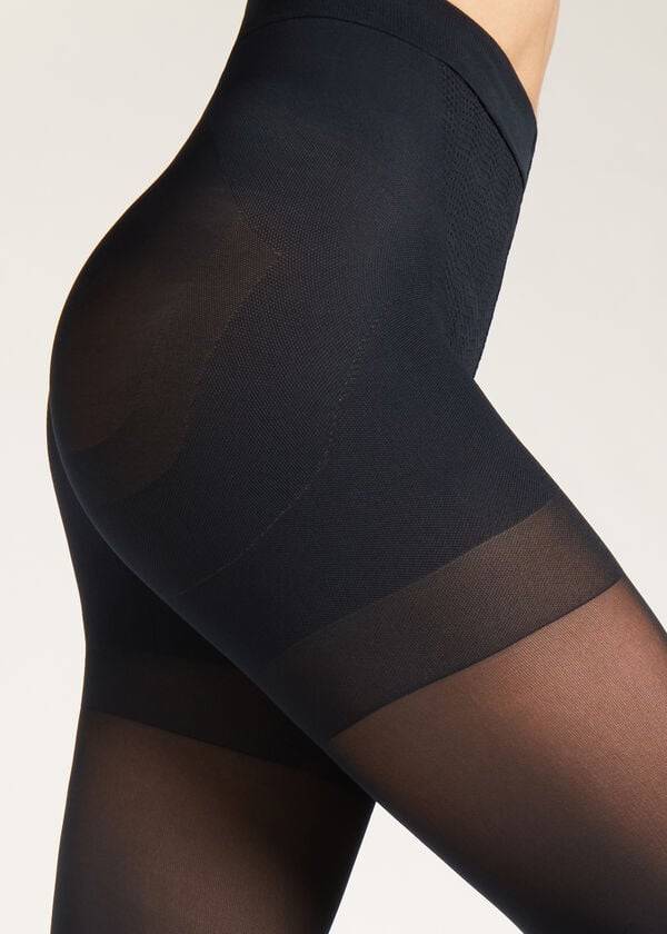 Calzedonia 50 Denier Total Shaper Opaque Tights Dame Blå | DK1036NB