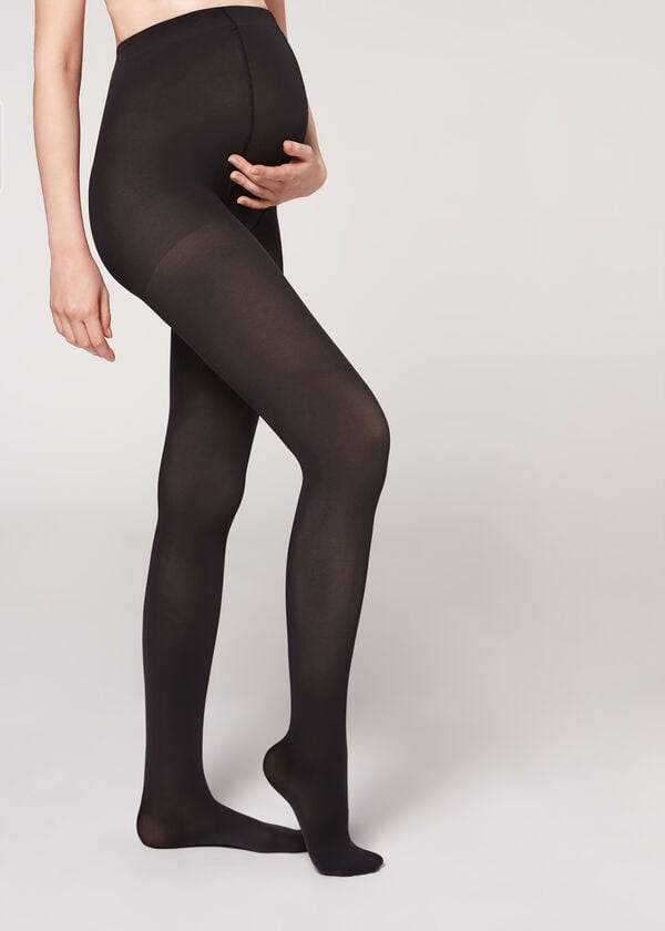 Calzedonia 60 Denier Maternity Opaque Tights Dame Sort | DK1044UT