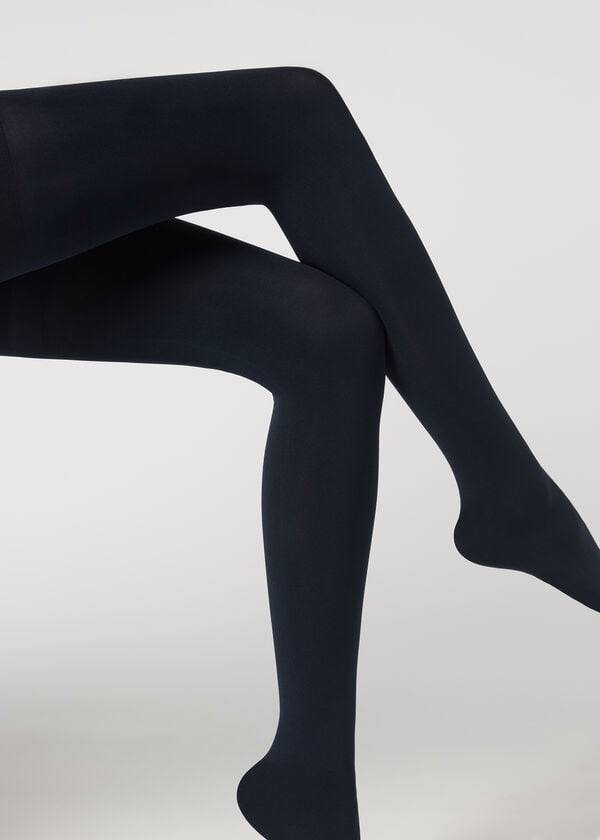 Calzedonia 80 Denier Super Opaque Total Shaper Tights Dame Blå | DK1046OR