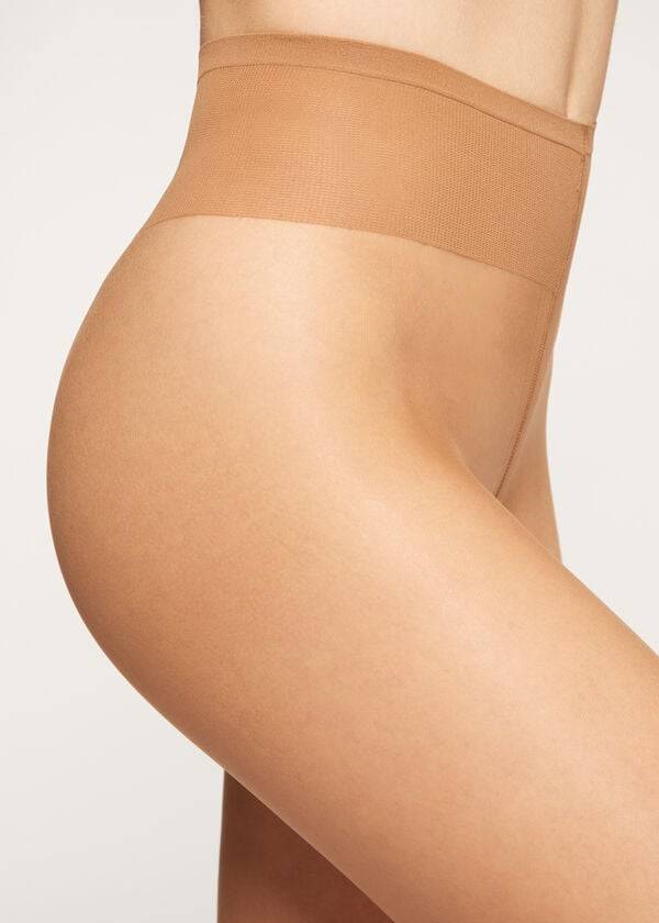 Calzedonia 8 Denier Resistant Sheer Tights Dame Beige Brune | DK1211KI