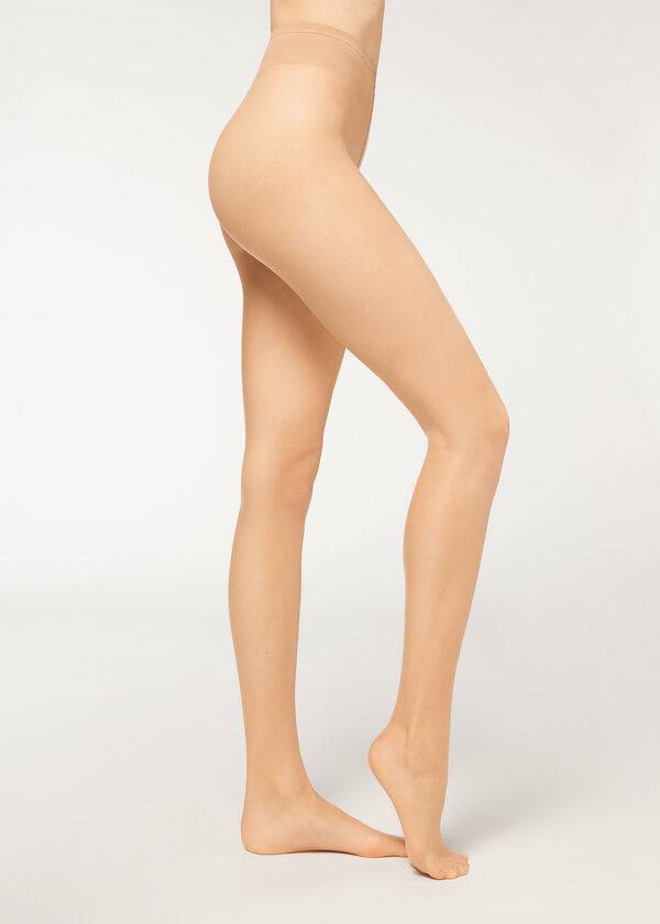 Calzedonia 8 Denier Resistant Sheer Tights Dame Khaki | DK1215CE