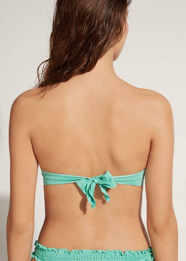 Calzedonia Bandeau Formentera Bikini Toppe Dame Grøn | DK1689WY