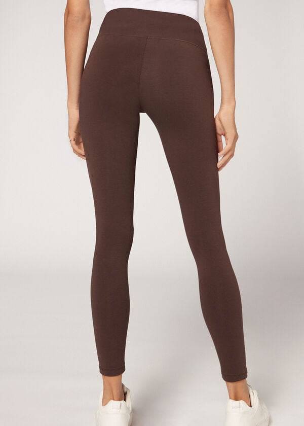 Calzedonia Bomulds Leggings Dame Brune | DK2640NB