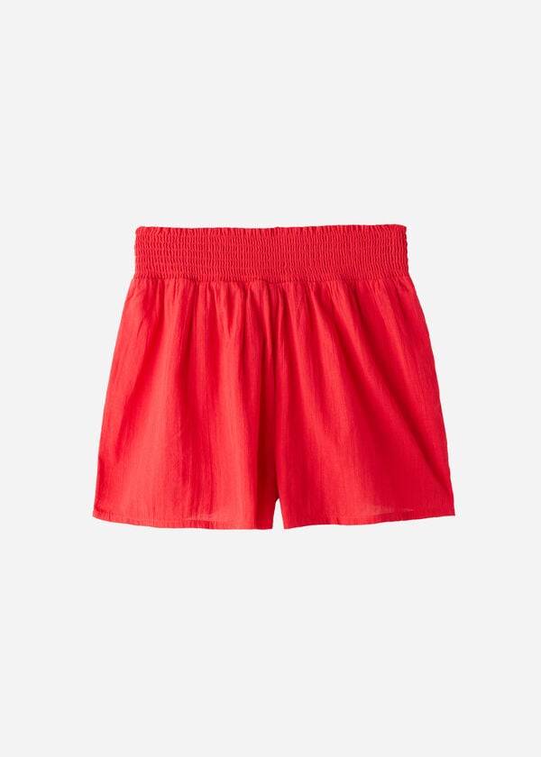 Calzedonia Bomulds Shorts Sexy Cover Ups Dame Rød | DK2128NB