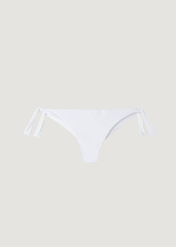 Calzedonia Bow Brazilian Indonesia Eco Bikini Underdele Dame Hvide | DK1299WY