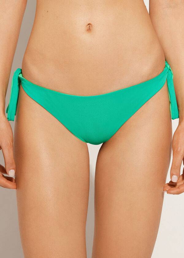 Calzedonia Bow Brazilian Indonesia Eco Bikini Underdele Dame Grøn | DK1300EX