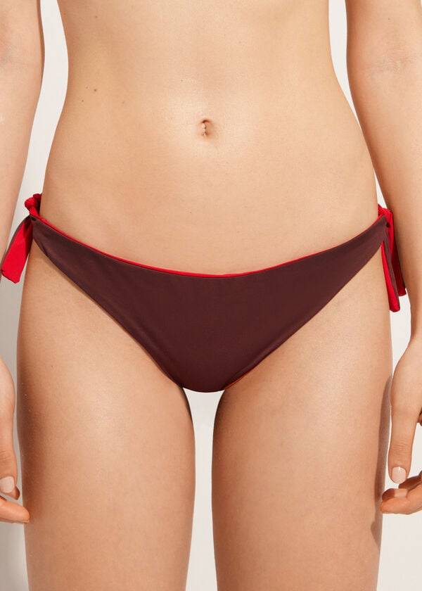 Calzedonia Bow Brazilian Indonesia Eco Bikini Underdele Dame Rød | DK1303YU