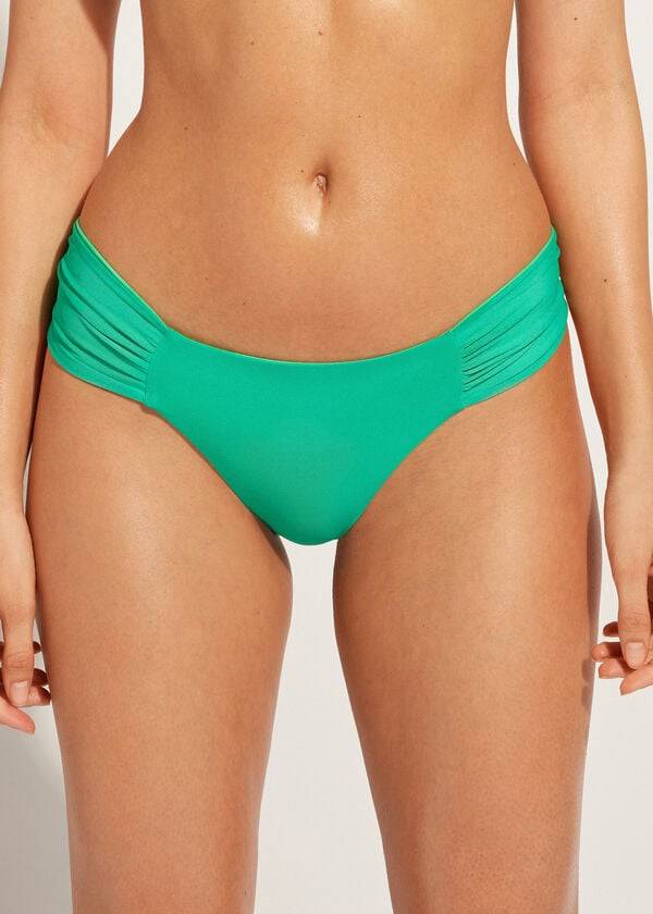 Calzedonia Brazilian Indonesia Eco Bikini Underdele Dame Grøn | DK1312GL