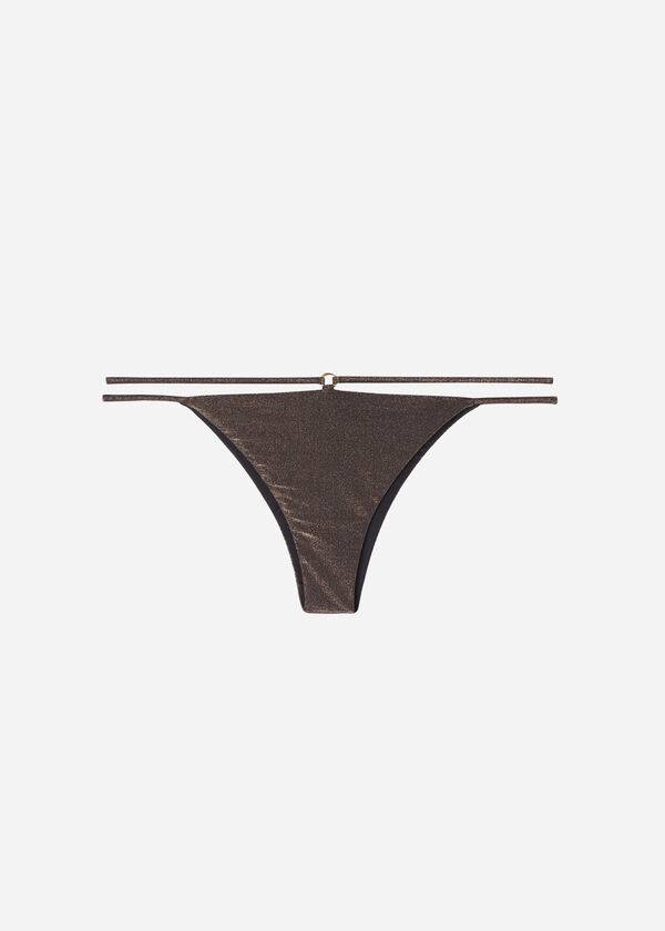 Calzedonia Brazilian Side String Hollywood Bikini Underdele Dame Sort | DK1320VD