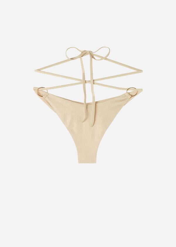 Calzedonia Brazilian String Abu Dhabi Bikini Underdele Dame Guld | DK1326EX