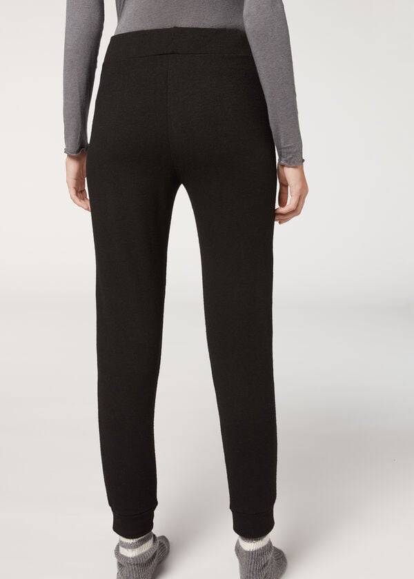 Calzedonia Cashmere Blend Stretch Bukser Dame Sort | DK2714FM