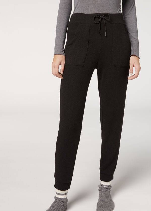 Calzedonia Cashmere Blend Stretch Leggings Dame Sort | DK2622HK