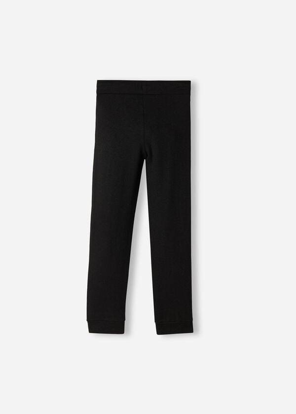 Calzedonia Cashmere Blend Stretch Sports Leggings Børn Sort | DK3120HK