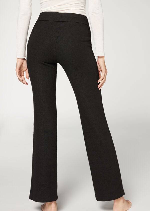 Calzedonia Cashmere Lige Leggings Dame Sort | DK2628AP