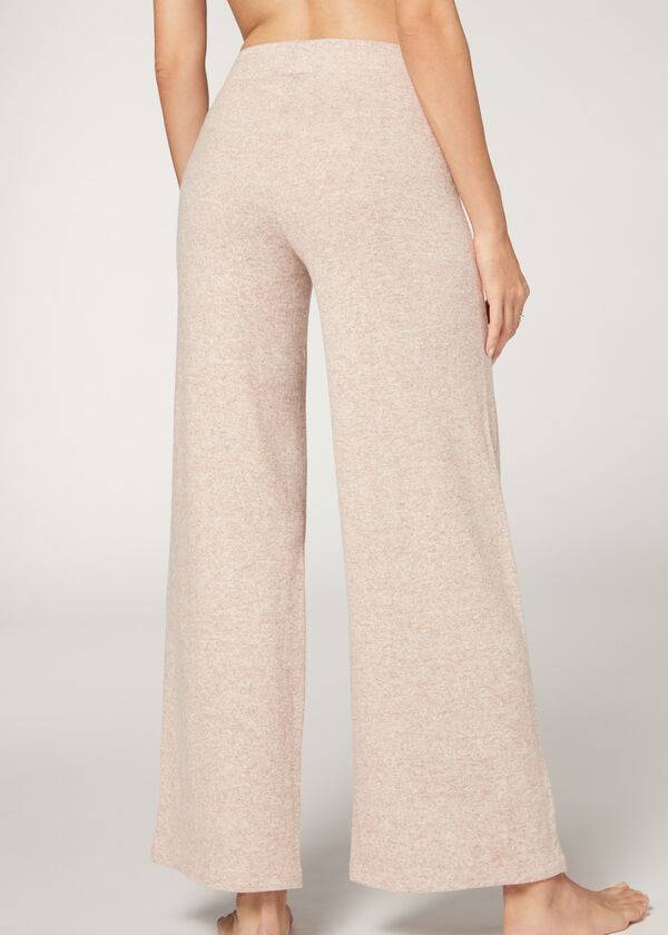 Calzedonia Cashmere Palazzo Leggings Dame Beige | DK2623HK