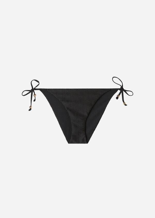 Calzedonia Chevron String Casablanca Bikini Underdele Dame Sort | DK1356UT