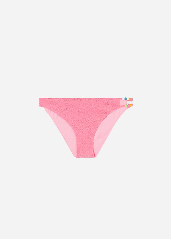 Calzedonia Crinkled San Diego Bikini Underdele Dame Lyserød | DK1374NB