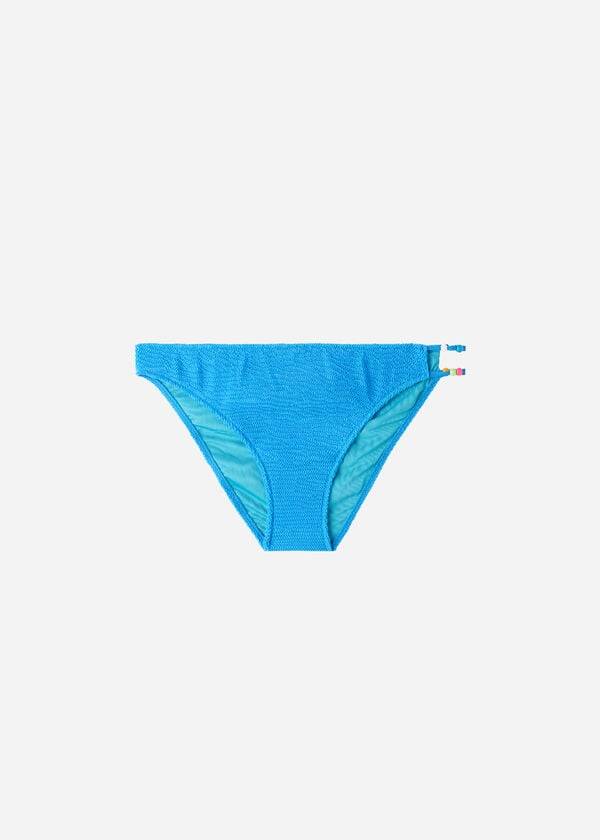 Calzedonia Crinkled San Diego Bikini Underdele Dame Blå | DK1375MA