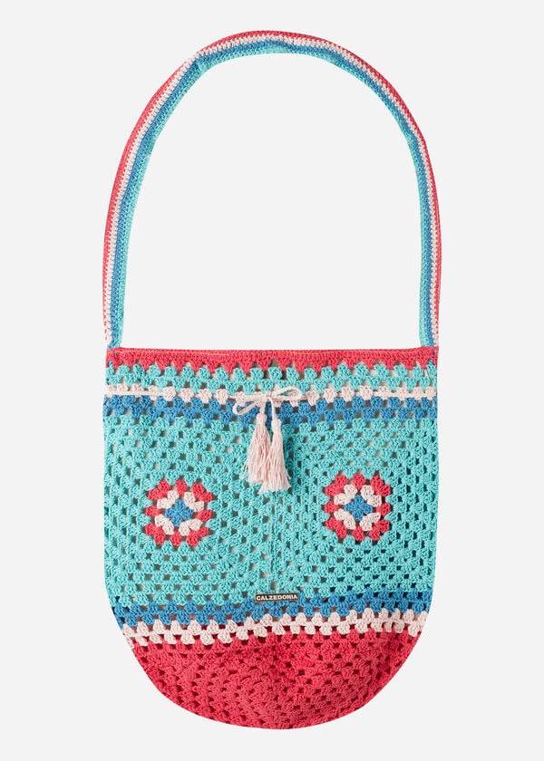 Calzedonia Crochet Beach Bag Accessories Dame Turkis Blå | DK1274EX