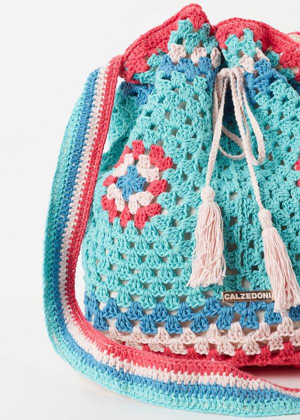 Calzedonia Crochet Beach Bag Accessories Dame Turkis Blå | DK1274EX