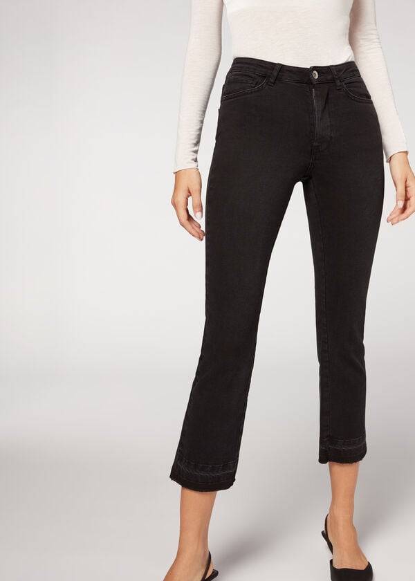 Calzedonia Cropped Flare Jeans Dame Grå | DK2562BC