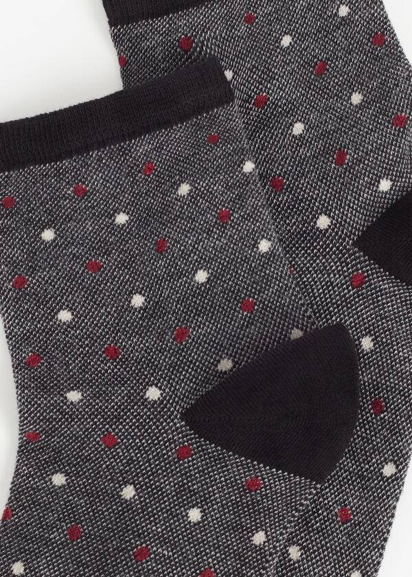 Calzedonia Dot-Pattern Kort Sokker Dame Sort | DK2429QZ