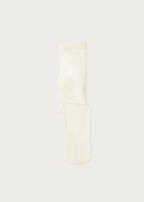 Calzedonia Eco Bomulds Tights Børn Hvide | DK2967MA