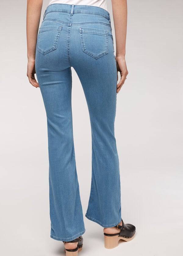 Calzedonia Eco Light Flared Denim Jeans Dame Blå | DK2576PQ