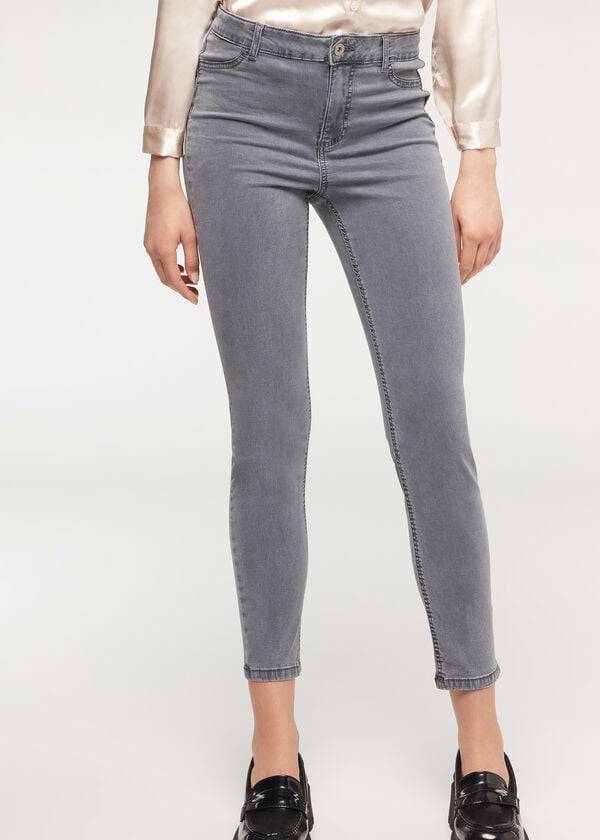 Calzedonia Eco Light Push Up Denim Jeans Dame Sølv | DK2578IS