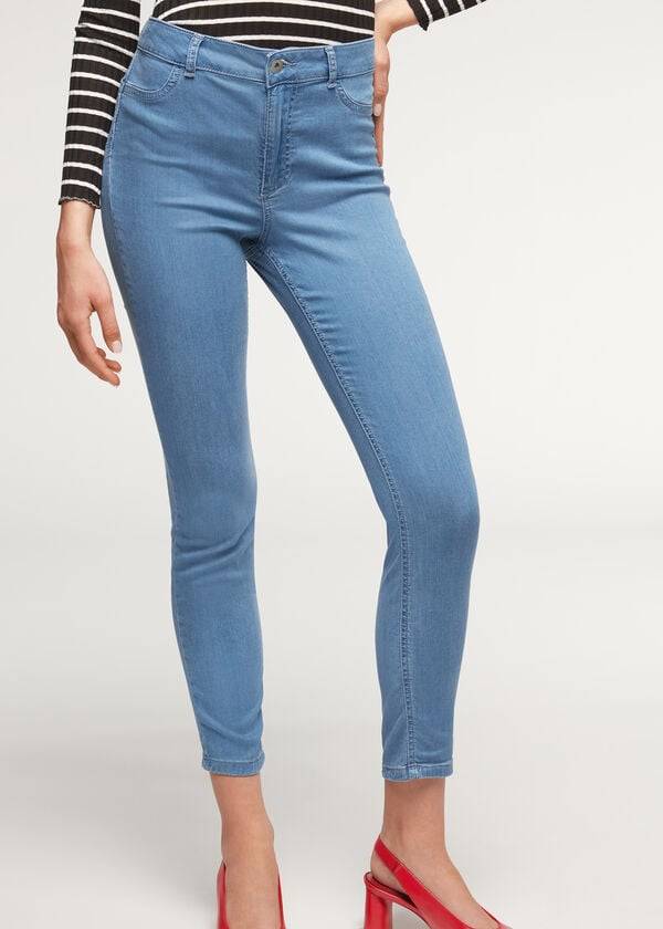 Calzedonia Eco Light Push Up Denim Jeans Dame Blå | DK2583EX