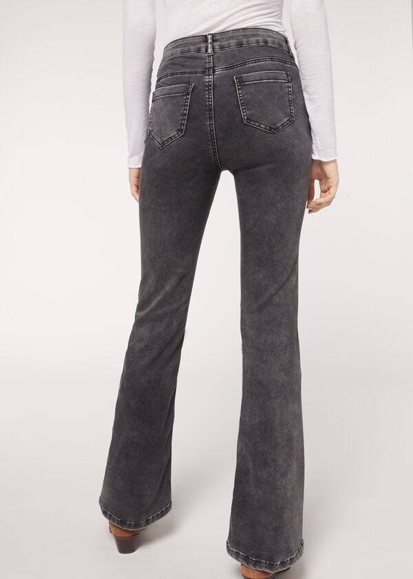 Calzedonia Flared Jeans Dame Grå | DK2595JJ