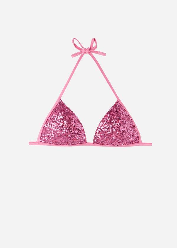 Calzedonia Graduated Polstret Triangle Cannes Bikini Toppe Dame Lyserød | DK1734XF