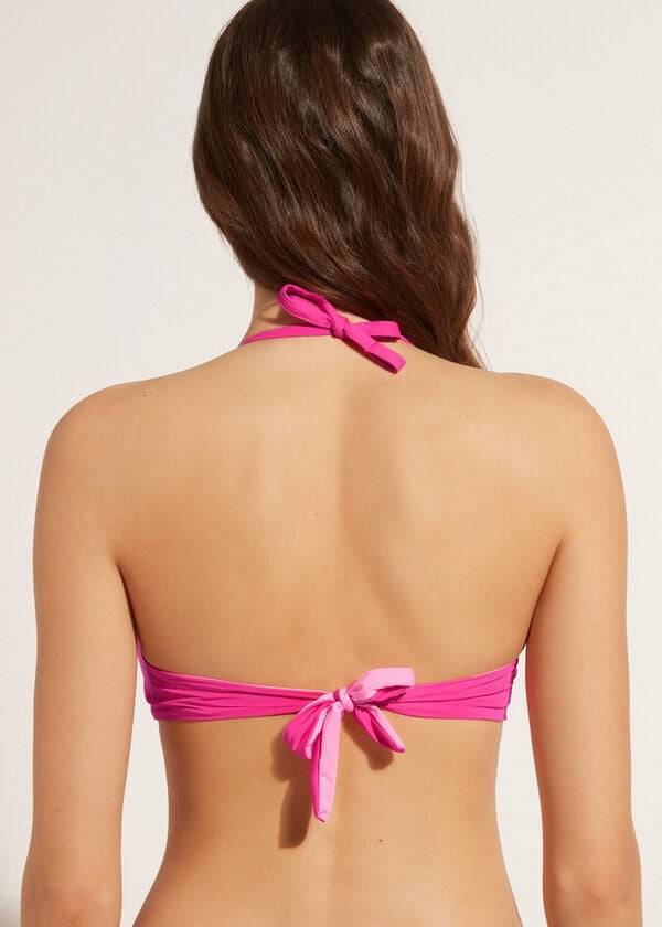 Calzedonia Graduated Soft Crisscross Polstret Triangle Indonesia Bikini Toppe Dame Lyserød | DK1756JJ