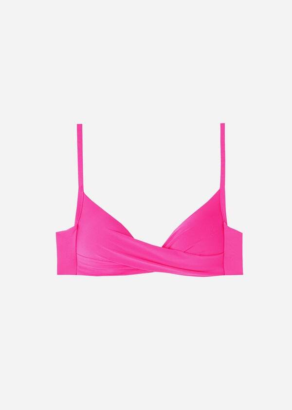 Calzedonia Graduated Soft Crisscross Polstret Triangle Indonesia Bikini Toppe Dame Lyserød | DK1756JJ