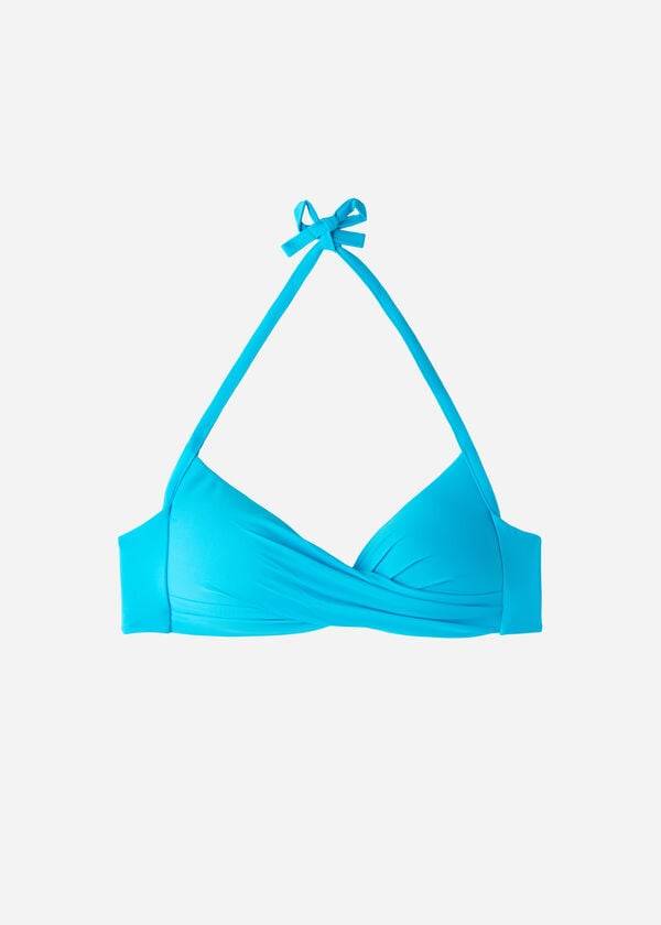 Calzedonia Graduated Soft Crisscross Polstret Triangle Indonesia Bikini Toppe Dame Turkis | DK1758LH