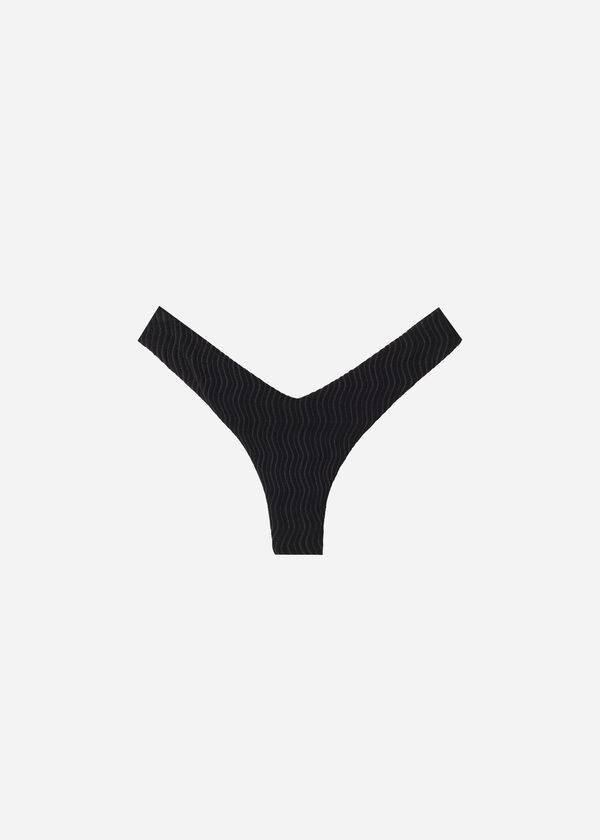 Calzedonia High-Cut Brazilian Mykonos Bikini Underdele Dame Sort | DK1448XF