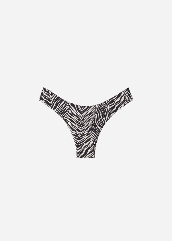 Calzedonia High-Cut Brazilian Nairobi Bikini Underdele Dame Sort | DK1449CE