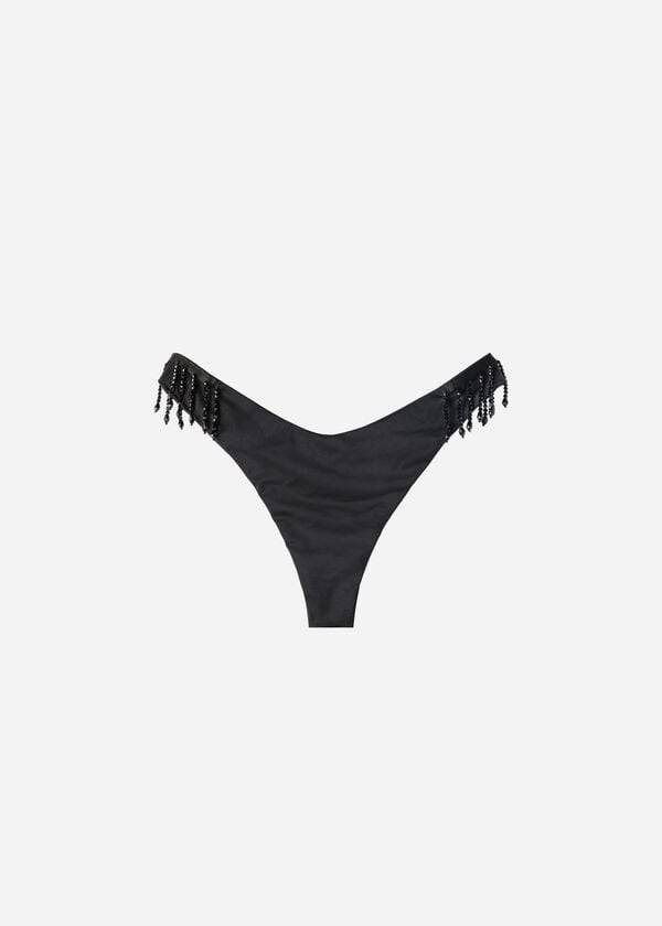 Calzedonia High Cut Brazilian Taipei Bikini Underdele Dame Sort | DK1394LH