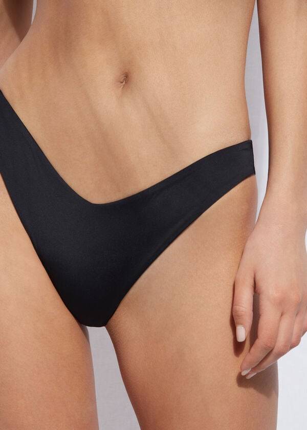 Calzedonia High Cut Indonesia Eco Bikini Underdele Dame Sort | DK1395ZG