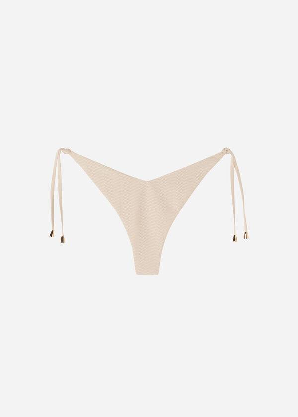 Calzedonia High Cut V-shaped Brazilian The Hamptons Bikini Underdele Dame Beige | DK1401MA