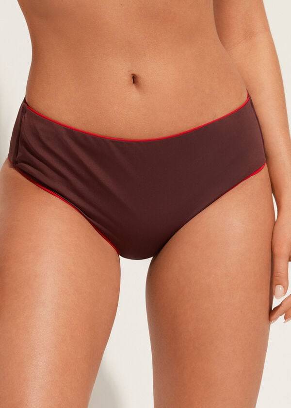 Calzedonia High Talje Indonesia Eco Bikini Underdele Dame Bordeaux | DK1434UT