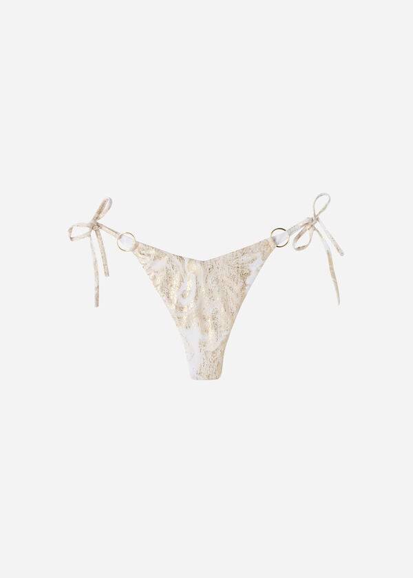 Calzedonia High V-Cut Brazilian Melbourne Bikini Underdele Dame Guld | DK1411PQ