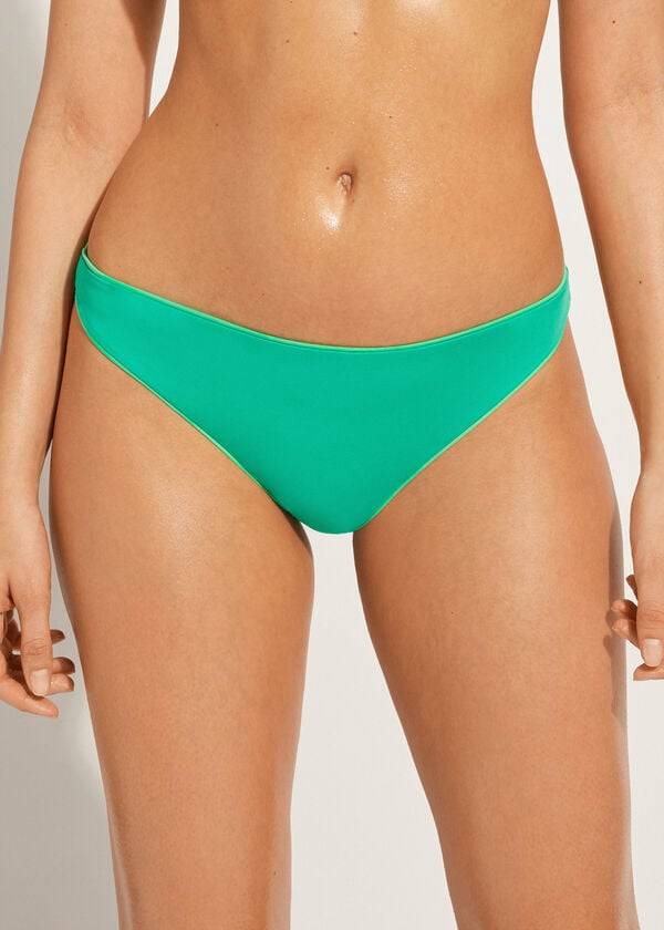 Calzedonia Indonesia Eco Low rise Bikini Underdele Dame Grøn | DK1474XF