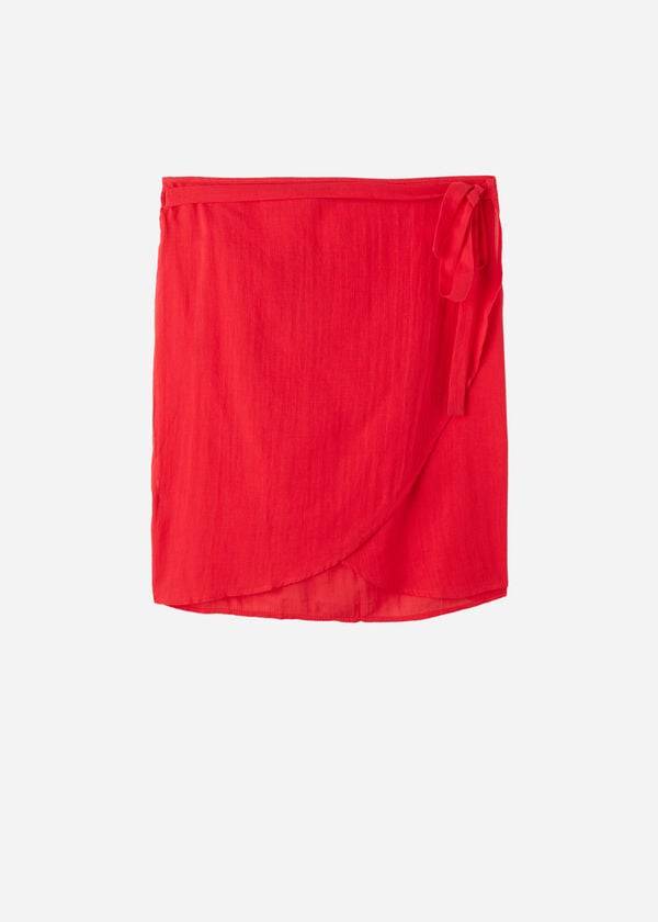 Calzedonia Kort Wrap Sarong Cover Ups Dame Rød | DK2140AP