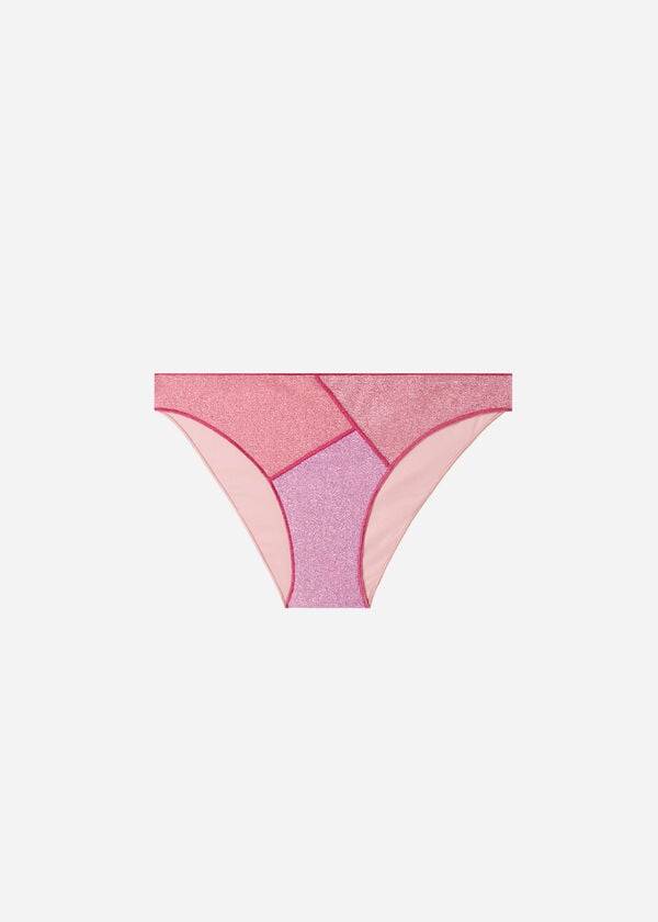 Calzedonia Lamé Lisbona Bikini Underdele Dame Lyserød | DK1489PQ