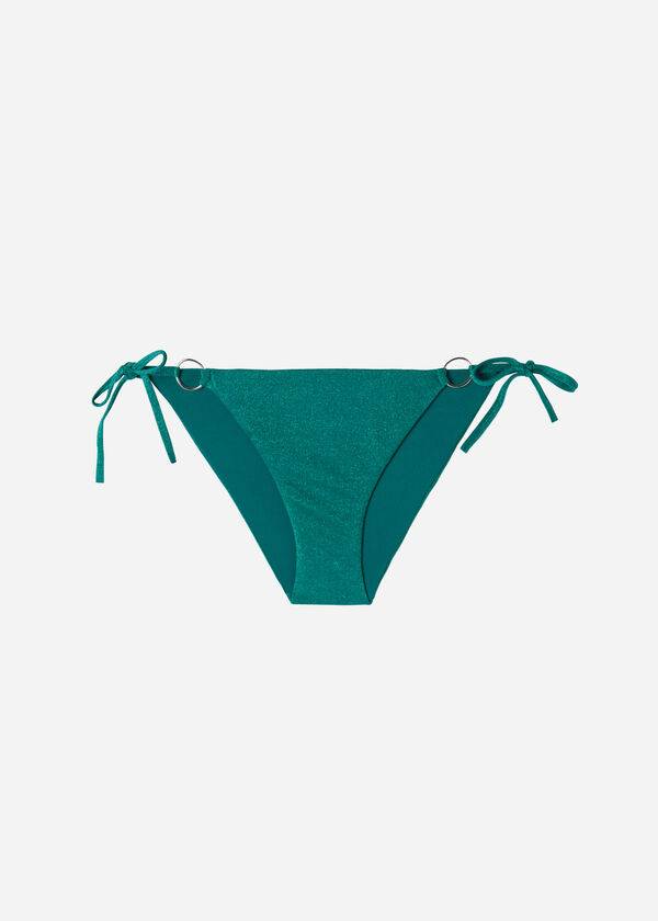 Calzedonia Lamé String Hollywood Bikini Underdele Dame Grøn | DK1491SO