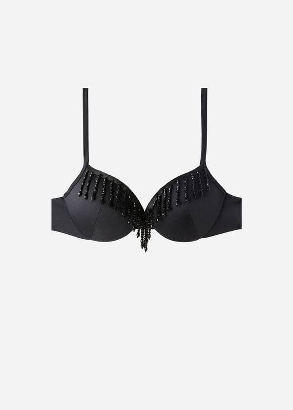 Calzedonia Lightly Polstret Push-up Taipei Bikini Toppe Dame Sort | DK1777SO