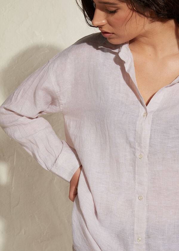 Calzedonia Linen Shirt Cover Ups Dame Beige | DK2097ZG