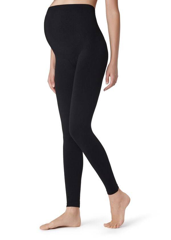 Calzedonia Maternity Opaque Footless Leggings Dame Sort | DK2750RW